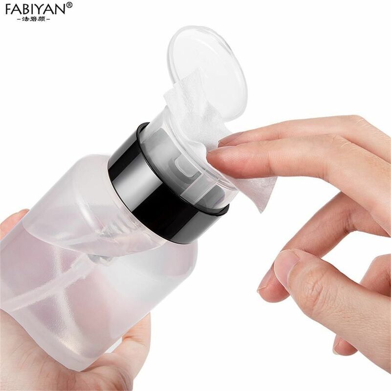 250Ml Manicure Clean Acetone 250mL Press Pumping Pump Dispenser Container Empty Plastic Refillable Bottles Nail Polish Remover