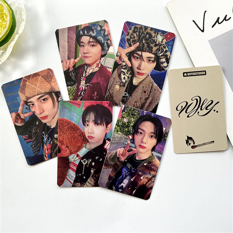 KPOP BOY NEXT DOOR Photocards Album 《WHY..》 Lucky Draw Card BOYNEXTDOOR Music Show LOMO Cards LEEHAN WOONHAK TAESAN Fans Gifts