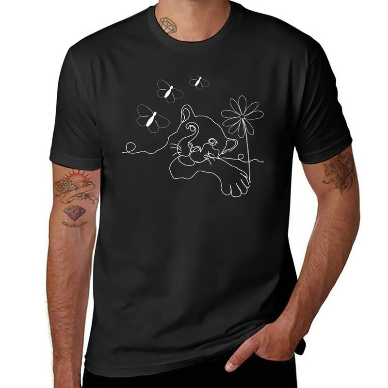 Tigre con fiori t-shirt vestiti estivi sudore t-shirt grafiche da uomo anime