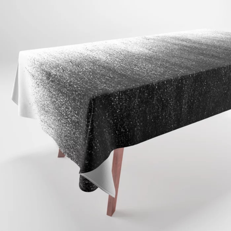 유럽 스타일 흑백 간단한 식탁보 홈 인테리어 직사각형 파티 식탁보, 야외 식탁보 테이블 천