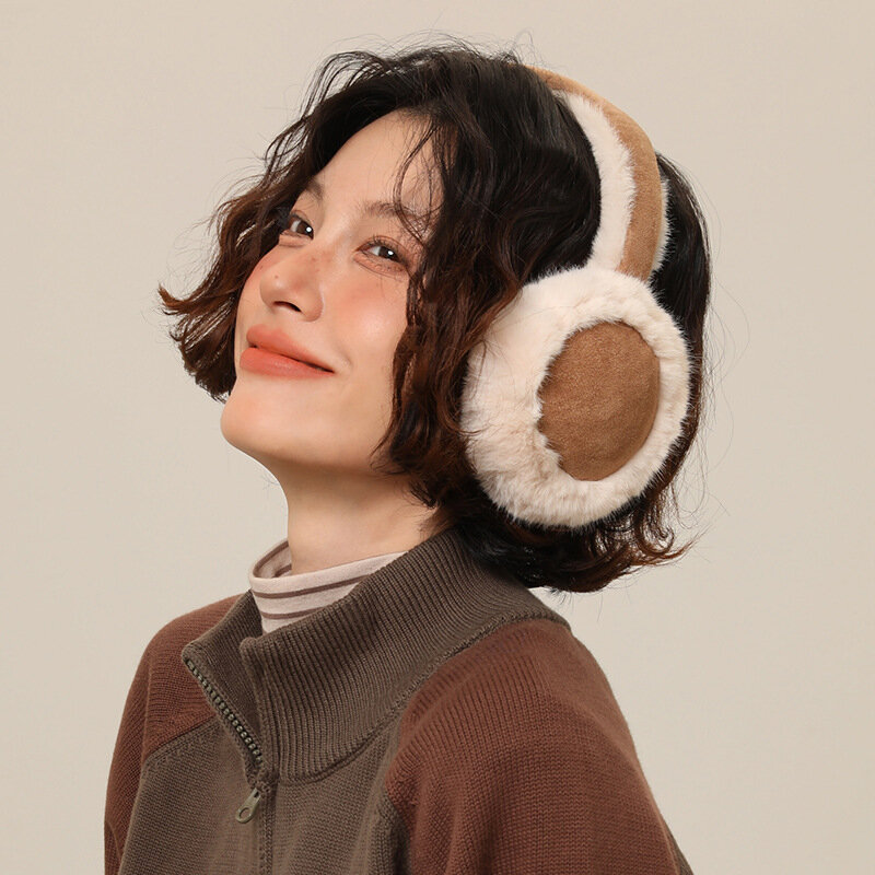 Soft Warmer Ear Muffs Winter Plush Warm Earmuffs for Women Men Foldable Solid Color Earflap Outdoor Cold Protection EarMuffs