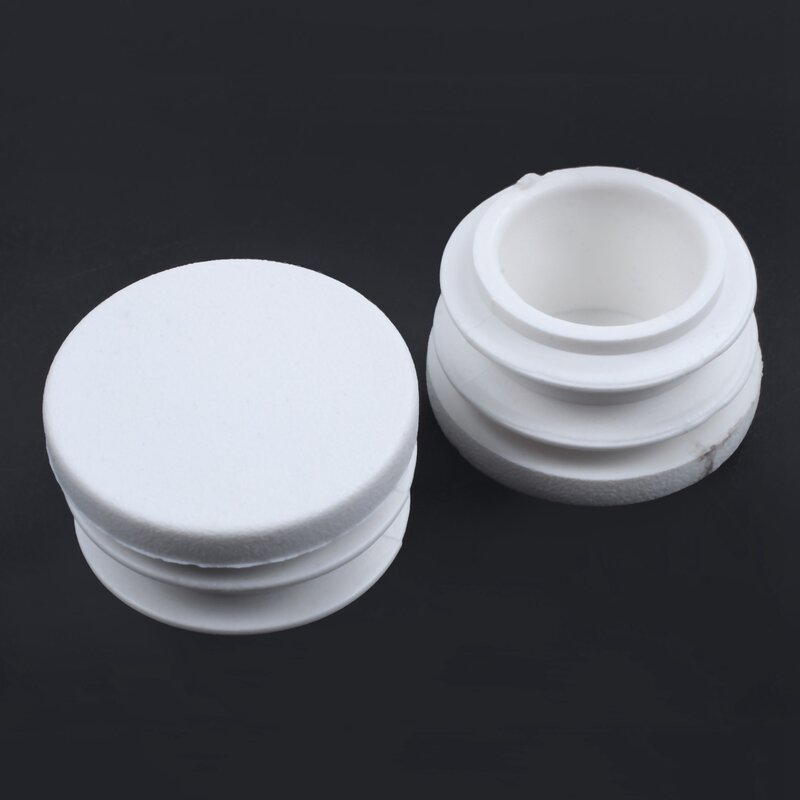 プラスチック製の空白のパイプインサート,白いベンドキャップ,直径19mm,4個