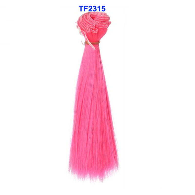 1/3 1/4 BJD DIY용 스트레이트 가발, 블랙 골드 브라운 그린 핑크 컬러, 15cm * 100cm, 1 개
