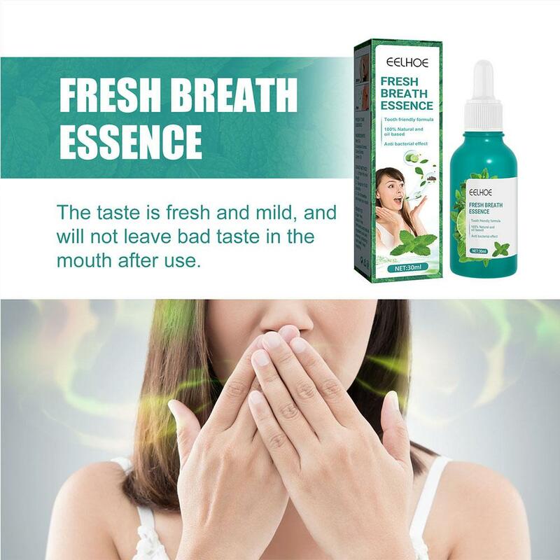 Ambientador de aliento con sabor a menta para adultos, Spray de respiración fresca, enjuague bucal, elimina el mal aliento, 30ml
