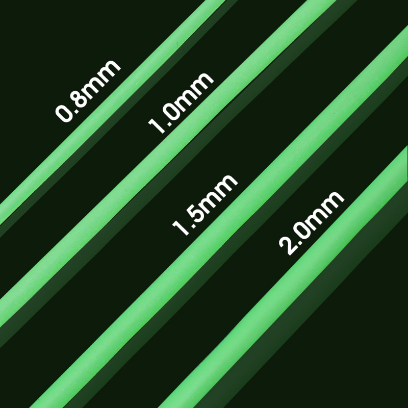 Светящаяся зеленая мягкая силиконовая трубка для рыбалки, 1,5 м