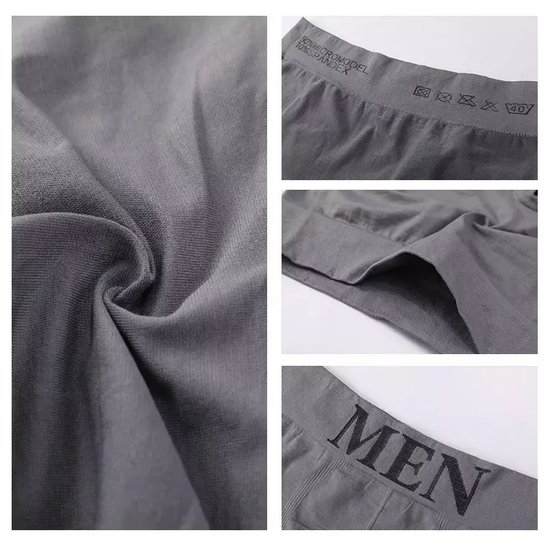 Трусы-боксеры Мужские дышащие однотонные, брендовые удобные шорты, нижнее белье, комплект