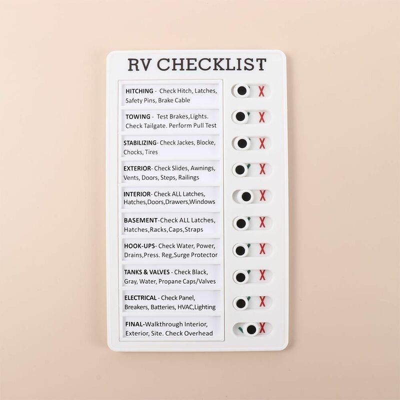 Plástico removível Note Pad para casa e RV, Checklist Message Board para Elder Care, Memo Board, Office