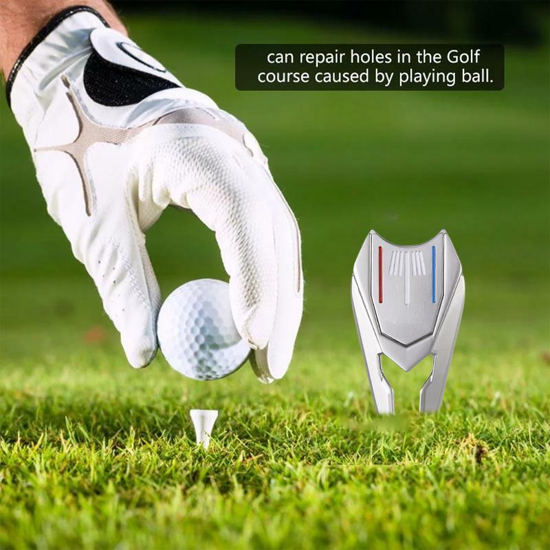 Herramienta de reparación de Divot de Golf, marcador de línea de pelota de Golf, accesorios multifuncionales