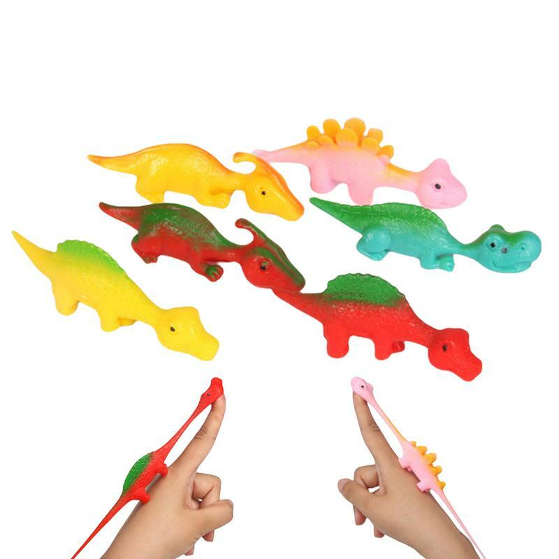 1Pc Dinosaur Finger catapulta decompression Toy TPR turchia Finger Slingshot per bambini festa di compleanno bomboniere regali