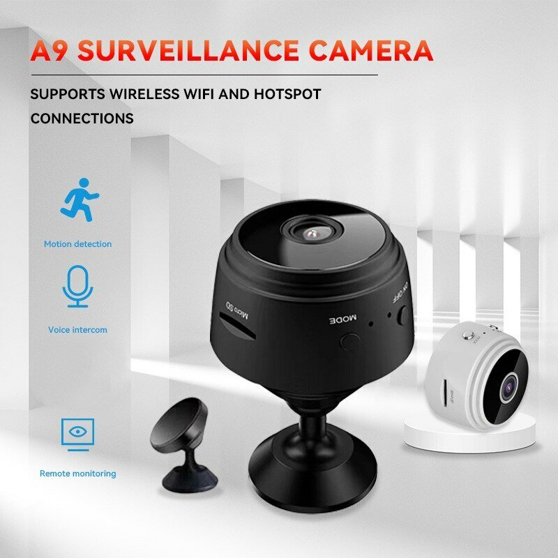 A9 kamera Mini WiFi, perekam Video nirkabel, kamera pemantauan keamanan, kamera rumah pintar untuk bayi dan hewan peliharaan
