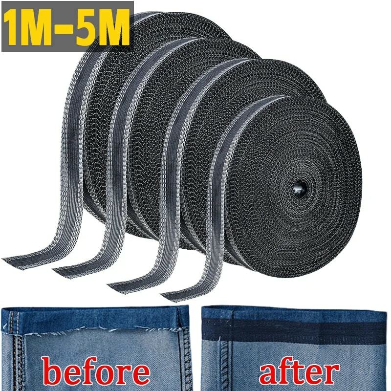 1-5M Pants Edge Shorten Self-Adhesive Tape for Trousers Edge Shortening Tape Paste Hem Iron on Pants Jeans Clothes Length Adjust