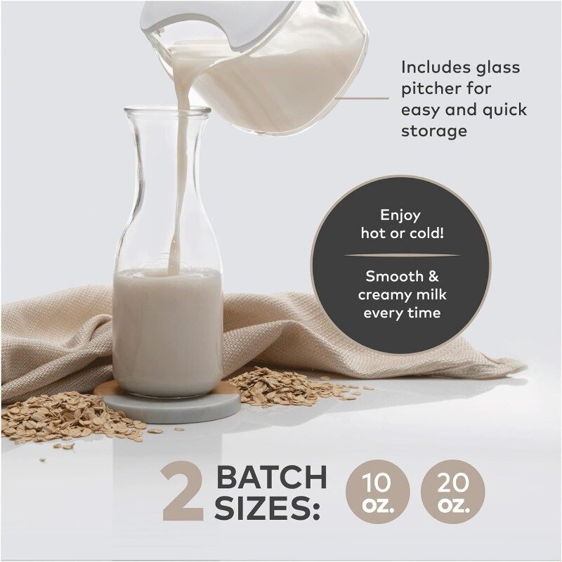 Milkmade Dairy Alternativa Vegan Nut Maker Machine, Amêndoa Soja Aveia, Caju Coco, MacRaised Milk