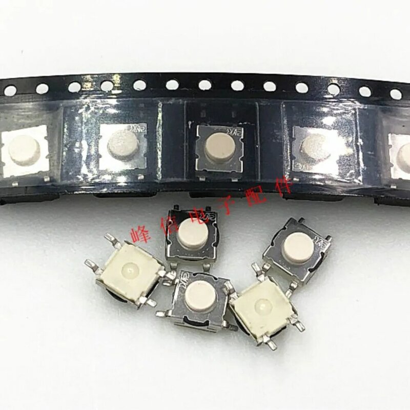 2Pcs American Patch 4 Feet 6*6*4.3 Sealed Waterproof And Dustproof Key Switch Light Touch Button KT11P3SM