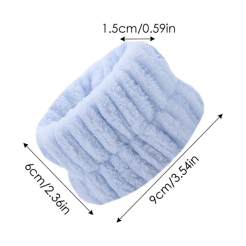 2Pcs Wrist Washband Microfiber Wrist Wash Towel Band Wristband For Wash Face Absorbent Wrist Sweatband Womens All-match Headband