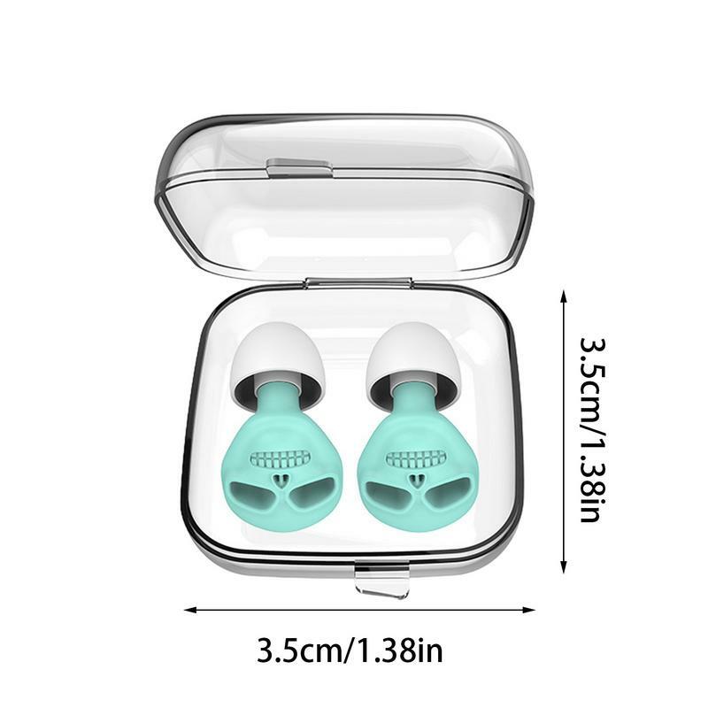 Tampões de silicone com design de crânio Tampões auriculares de redução de ruído Proteção auditiva Tampões para concerto
