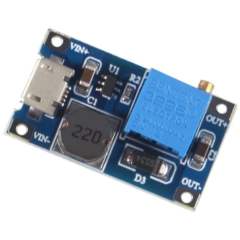 5Pcs 2A DC-DC MT3608 Step Up Boost Module Met Micro-Usb, step Up Boost Converter Power Supply Voltage Regulator