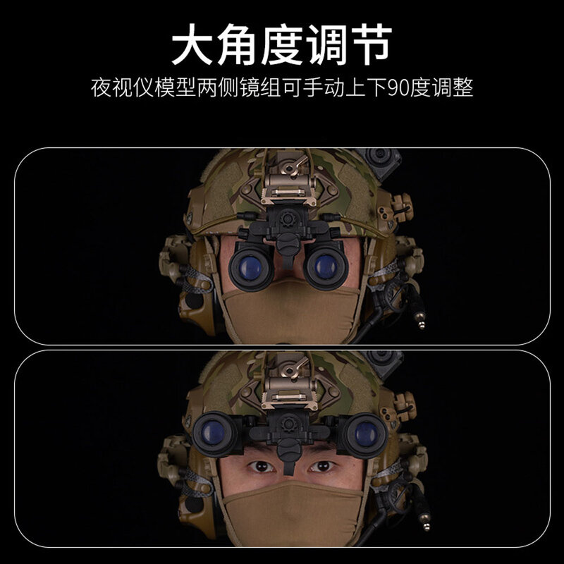 Night Vision Tactical Capacete, Goggle, NVG, Dummy Model, Nenhuma função, AN, PVS31