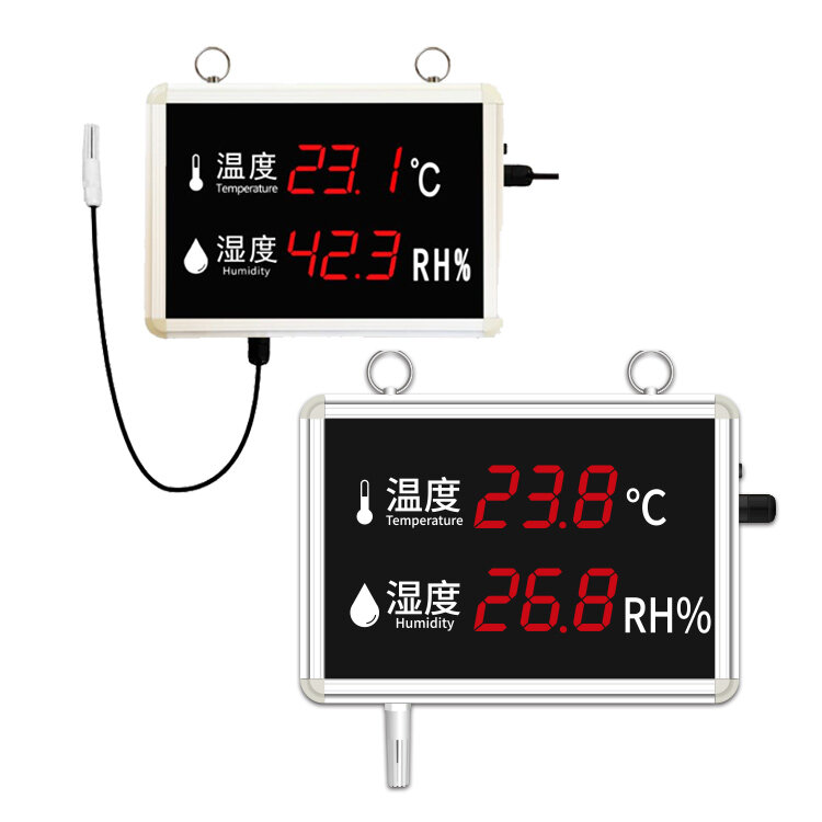 Duży elektroniczny termometr z cyfrowym wyświetlaczem do użytku na rynku i biurze
