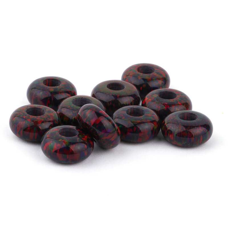 Rondelle Forma Opal Beads para Fazer Anel Cadeia, Jóias Pedras Preciosas, 8mm, 92 Cores, Broca Buraco