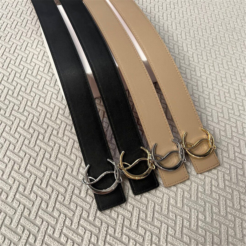 New Women Belt High Quality Metal Buckle Cowhide Belt Women Genuine Real Leather Wide 4 cm Strap for Jeans Dress Waistband