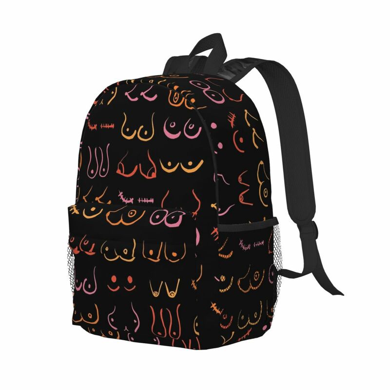 Neon Boobs Drawing Backpacks Teenager Bookbag Cartoon Children School Bags Laptop Rucksack Shoulder Bag Large Capacity