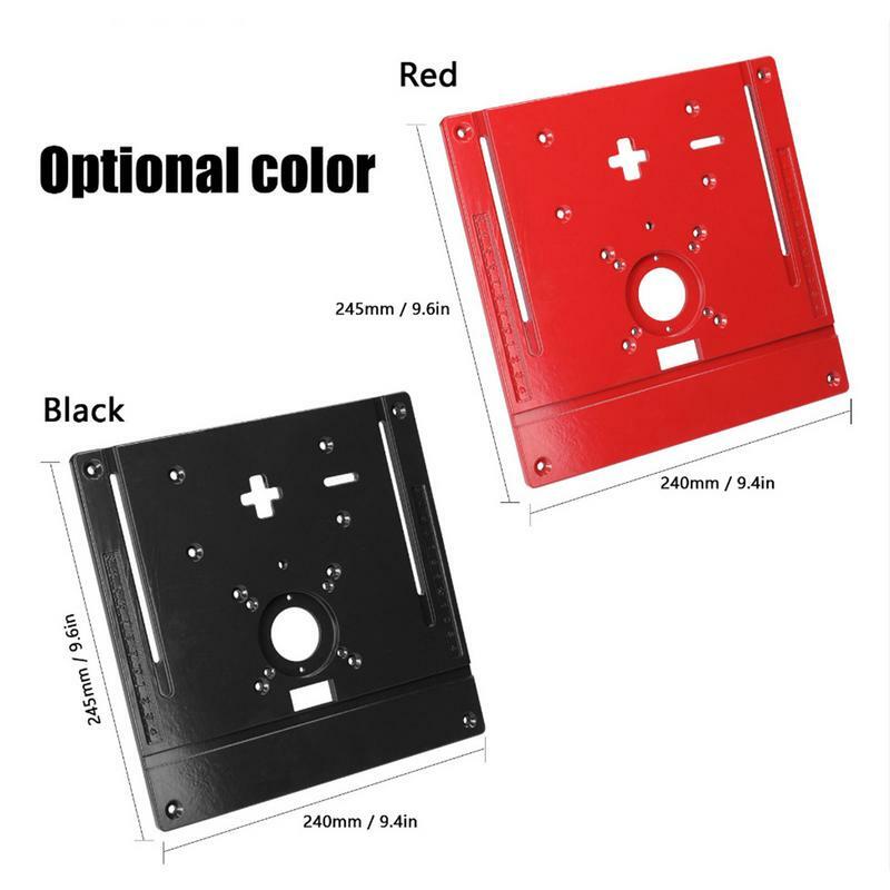 Adjustable Router Table Insert Metal Router Mounting Plate Anti-rust Precision Adjustable Router Table Plate For Wood Trimming
