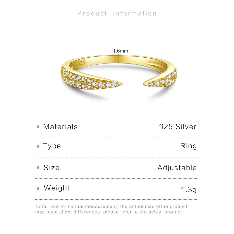 DPLAOPA kobiety nowy regulowany pierścionek ze srebra próby 925 luksusowy CZ 2024 prezent na rocznicę ślub luksusowa piękna biżuteria
