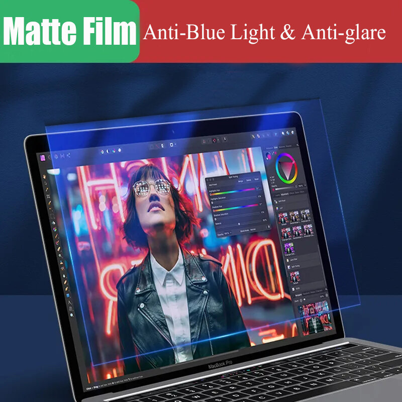 Filme protetor de tela de luz anti-azul para Macbook Pro, protetor anti-reflexo, fosco, mais novo, A2780, A2485, A2141, 16, 2023, 2021