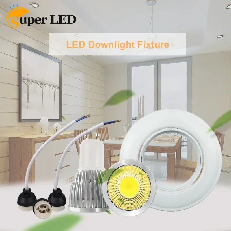 埋め込み式円形LEDシーリングライト,調整可能,屋内照明,GU10,mr16