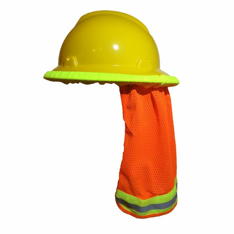 Topi Pelindung Kepala Berguna Garis Reflektif Helm Pelindung Leher Topi Keras Pelindung Matahari Musim Panas Baru untuk Perlengkapan Kerja Luar Ruangan