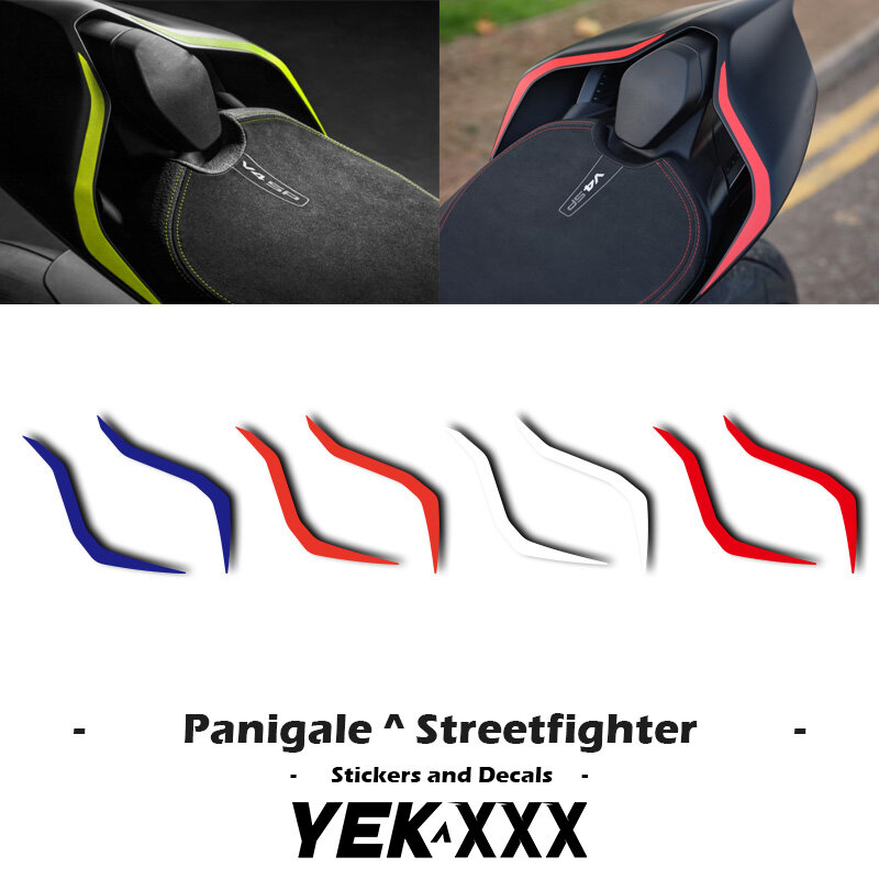 For Ducati Panigale Streetfighter  V4 V4R V4S V4SP V2 Fairing Shell Rear Tail Sticker Decal Lines Reflective Metal