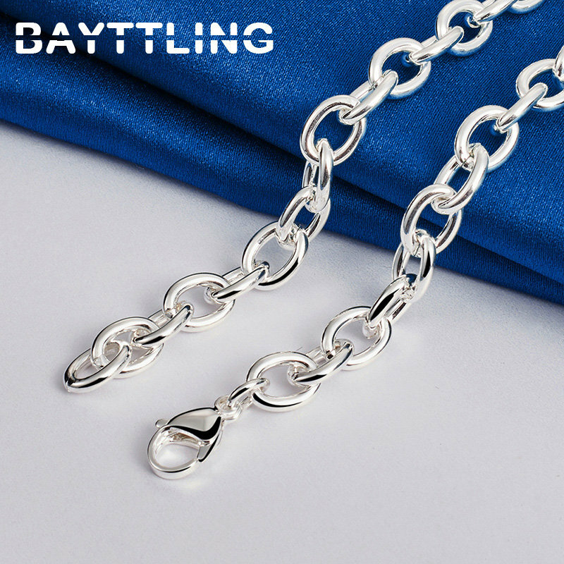 925 Sterling Silver 18 Inches Solid Lock Necklace For Woman Girlfriend Fashion Luxury Engagement Party Jewelry Wedding Christmas