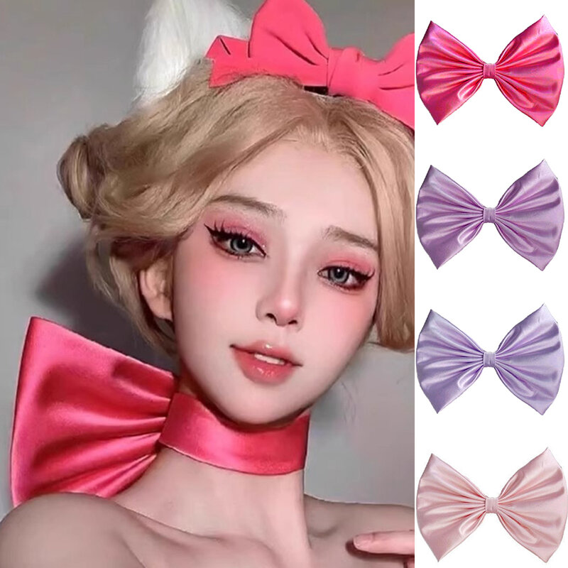 Big Bow Necklace For Women Bowknot Choker Cosplay Party Jewelry Women Sexy Rope Choker Y2K Accessories Tie Collar Photo Props
