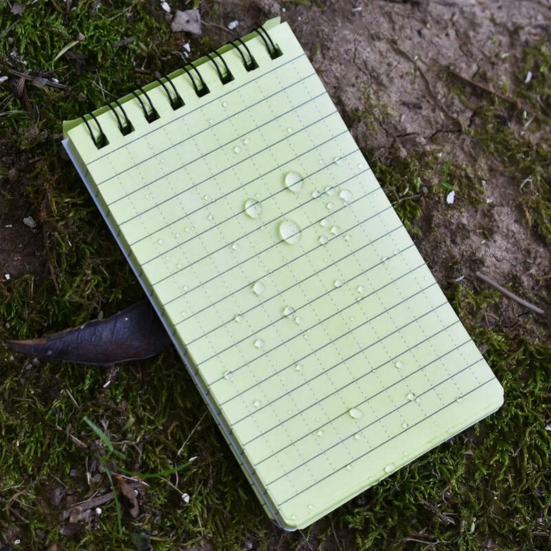 Przenośny notatnik podróży odkryty deszcz wodoodporny notes szkolenia papier do pisania taktyczne zeszyt dziennik Planner Agenda 1pc