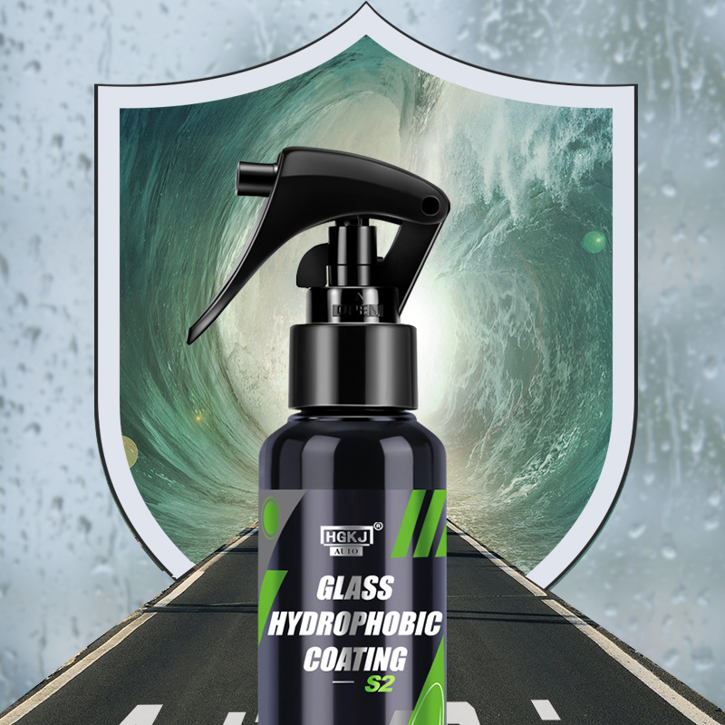 Spray repelente de água anti chuva para carros, duradouro, pára-brisa cerâmico, nano hidrofóbico, revestimento de proteção, HGKJ S2