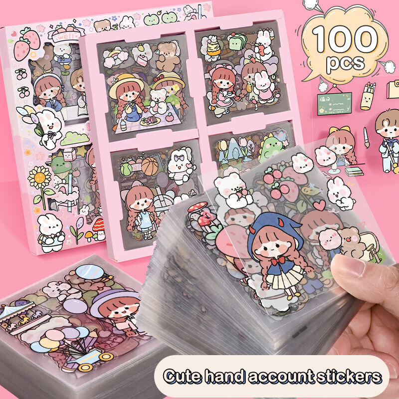 20Pc Huisdier Patroon Cartoon Scrapbooking Schattige Sticker Diy Handboek Kawaii Stickers Decoratie Briefpapier Benodigdheden