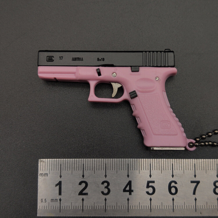 LLavero de aleación de plástico Glock G17 1:3, Mini modelo de pistola de juguete, adorno colgante de regalo, juguete antiestrés de descompresión