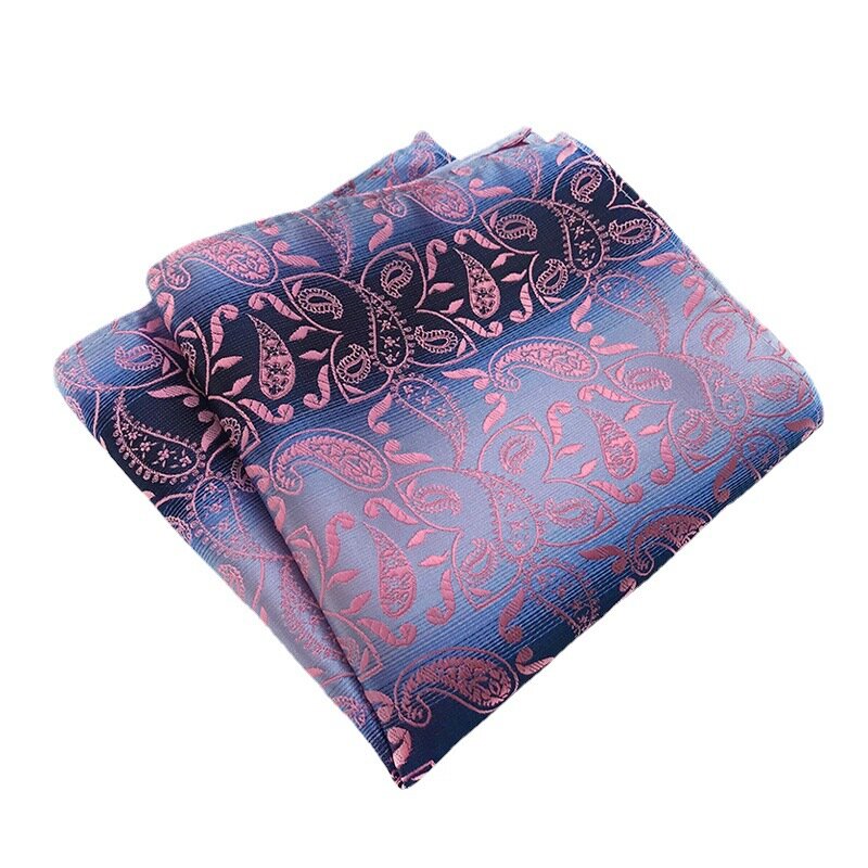 Hoge Kwaliteit Nieuwe Paisley Gestreept Blad Bloemen 25*25Cm Pocket Vierkante Polyester Zakdoek Voor Man Casual Bruiloft Accessoires