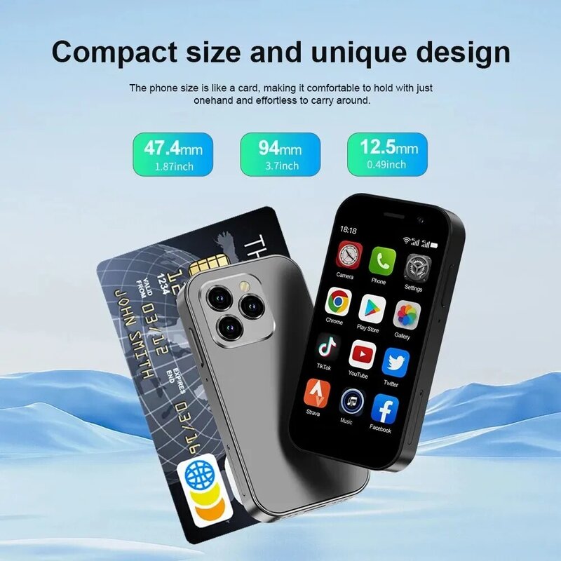 SERCalculator-Mini Smartphone KING8000, Smartphone 4G, Écran 3.0 ", Android 10.0, 2000mAh, Caméra Touriste 5MP, 2 Go, 16 Go, Palm Smart Morning, Économique
