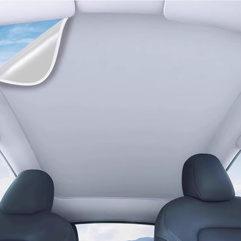 Parasol de sorción electrostática, tela de hielo, techo solar delantero Y trasero, tragaluz de vidrio, refrigeración Interior para Tesla Model 3 Model Y