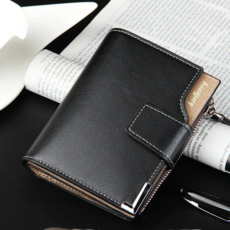 Wysokiej jakości portfel męski PU Leather Fashion Card Holder portfele dla mężczyzn portmonetka na karty luksusowy projektant prezenty ojca