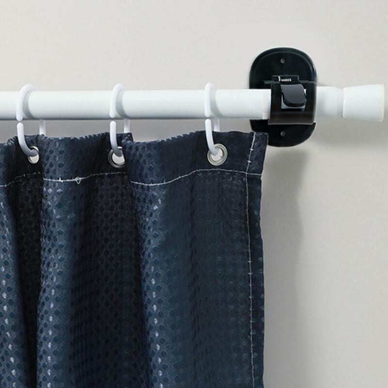 Soportes de barra de cortina impermeables, soportes de barra de cortina resistentes al agua, sin taladro, fácil de fuerte