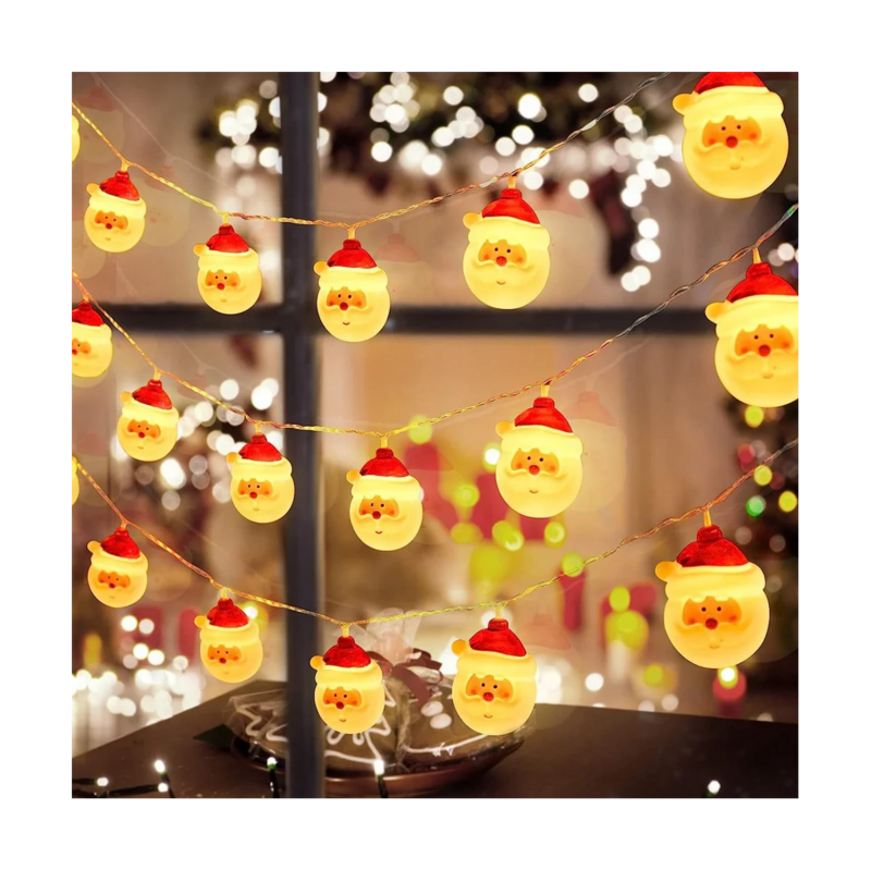 SantaClaus LED String Light Outdoor for Christmas Garden Decor for Holiday Lighting Decor Wedding Decor Light