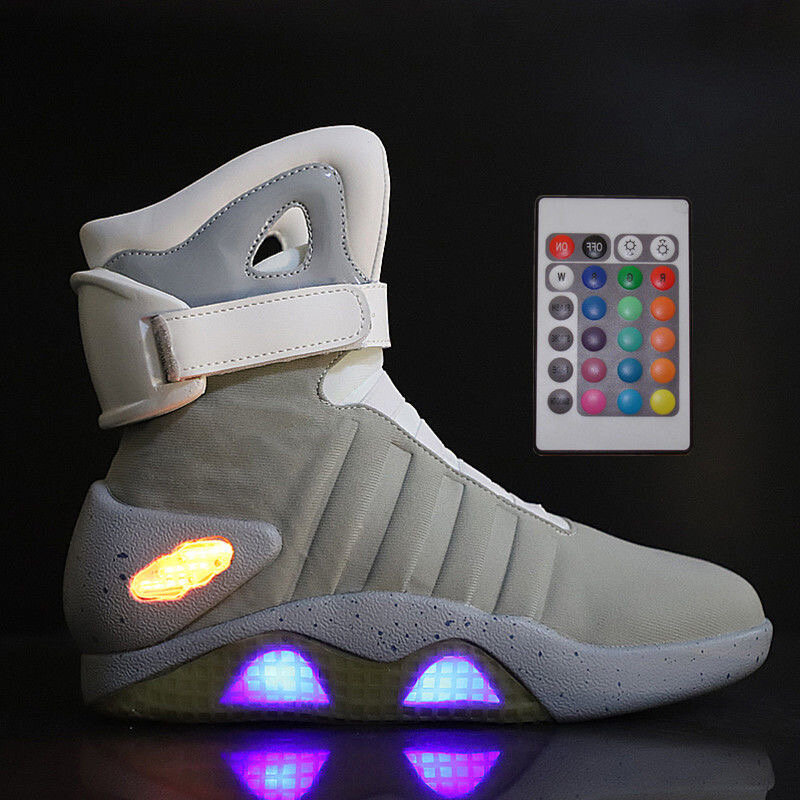 UNCLEJERRY-Bottes Retour vers le futur pour hommes et femmes, chaussures LED avec télécommande pour adultes, chargement USB, bottes pour fête Mag