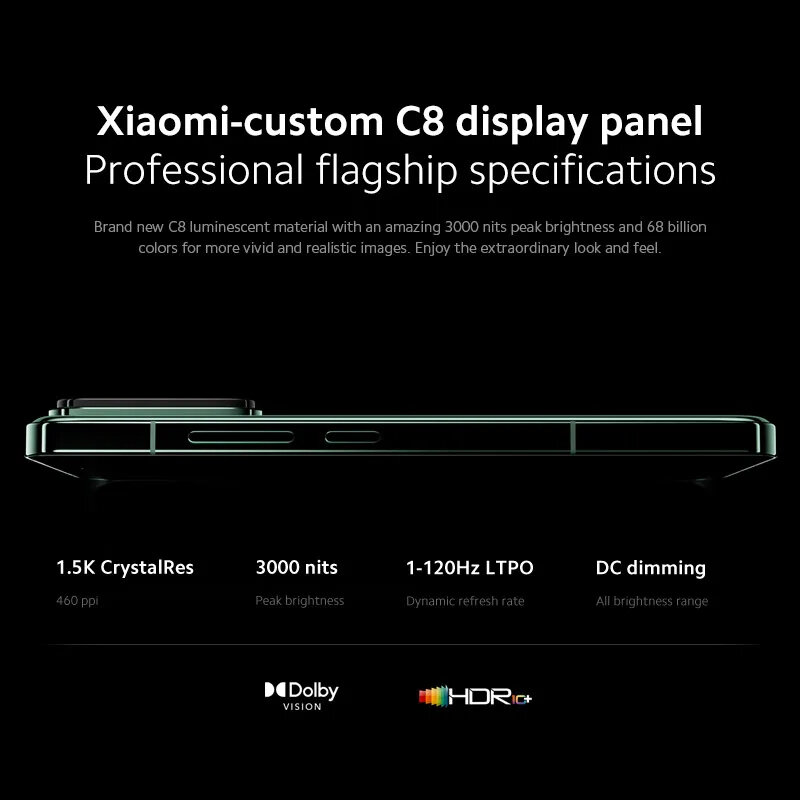 Смартфон Xiaomi Mi 14 5G, Snapdragon®8 Gen 3 50MP Leica камера 6,36 "120 Гц 1,5 K AMOLED дисплей 90W HyperCharge