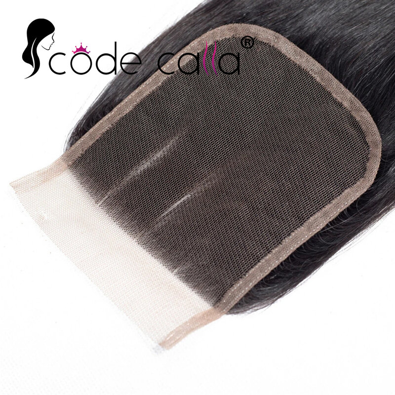 Pacotes longos do Weave do cabelo humano, pacotes retos peruanos Remy, fechamento do laço 4x4, 4x4 HD, 12-32"