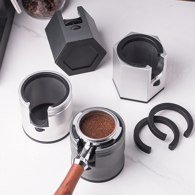 Portafiltro de café Espresso, soporte de Tamper, Base ajustable, mango de café de aluminio para 51mm, 53mm, 58mm, herramientas de portafiltros