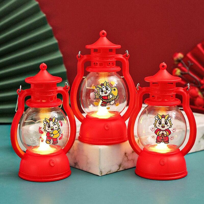 LED 빛나는 새해 바람 랜턴, 빛나는 용수철 축제, 휴대용 랜턴, 걸이식 중국 전자 촛불 램프