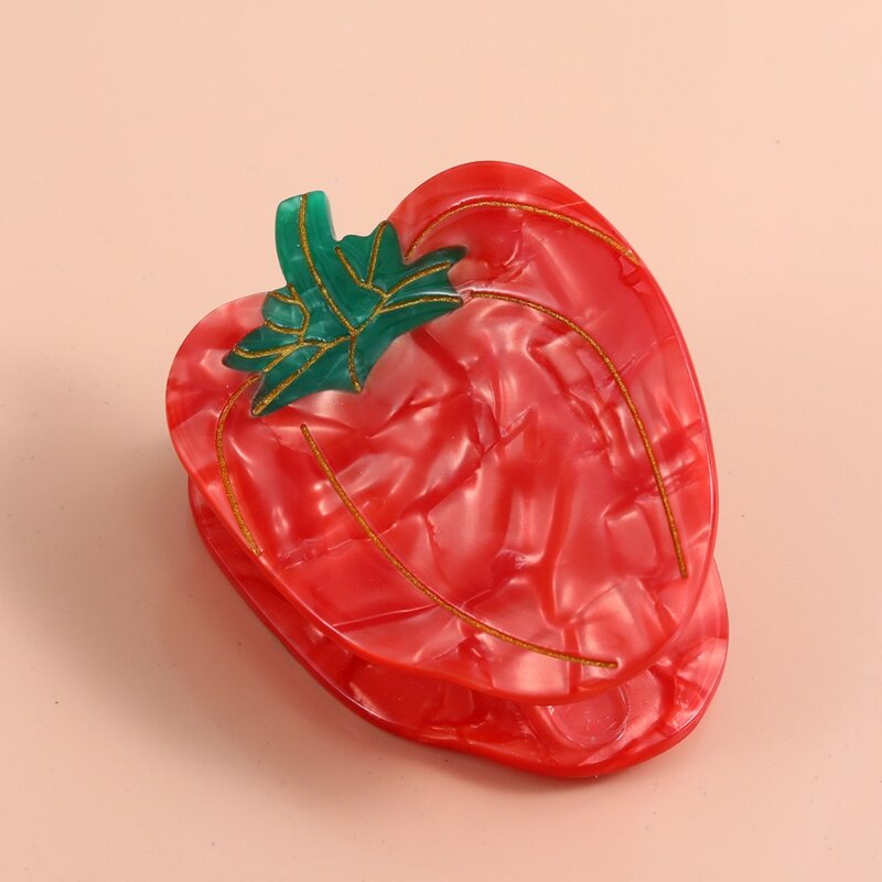 Acetate Strawberry Hair Clip New Watermelon Cherry Grab Clamps Non-slip Hair Accessories Shark Hair Clips Styling Tool