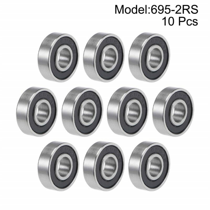 1/10pcs ABEC-5 634 636 638 695 696 698 699 2RS RS Rubber Sealed Deep Groove Ball Bearing Chrome Steel P6 ABEC3 Miniature Bearing